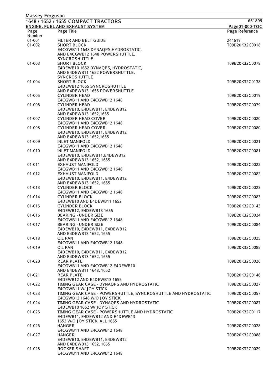 massey ferguson massey ferguson 1648 1652 1655 1