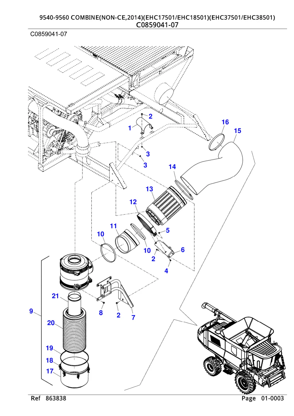 9540 9560 combine non ce 2014 ehc17501 ehc18501 2