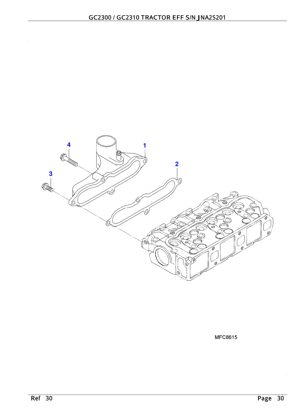 gc2300 gc2310 tractor eff s n j na25201 gc2300 3