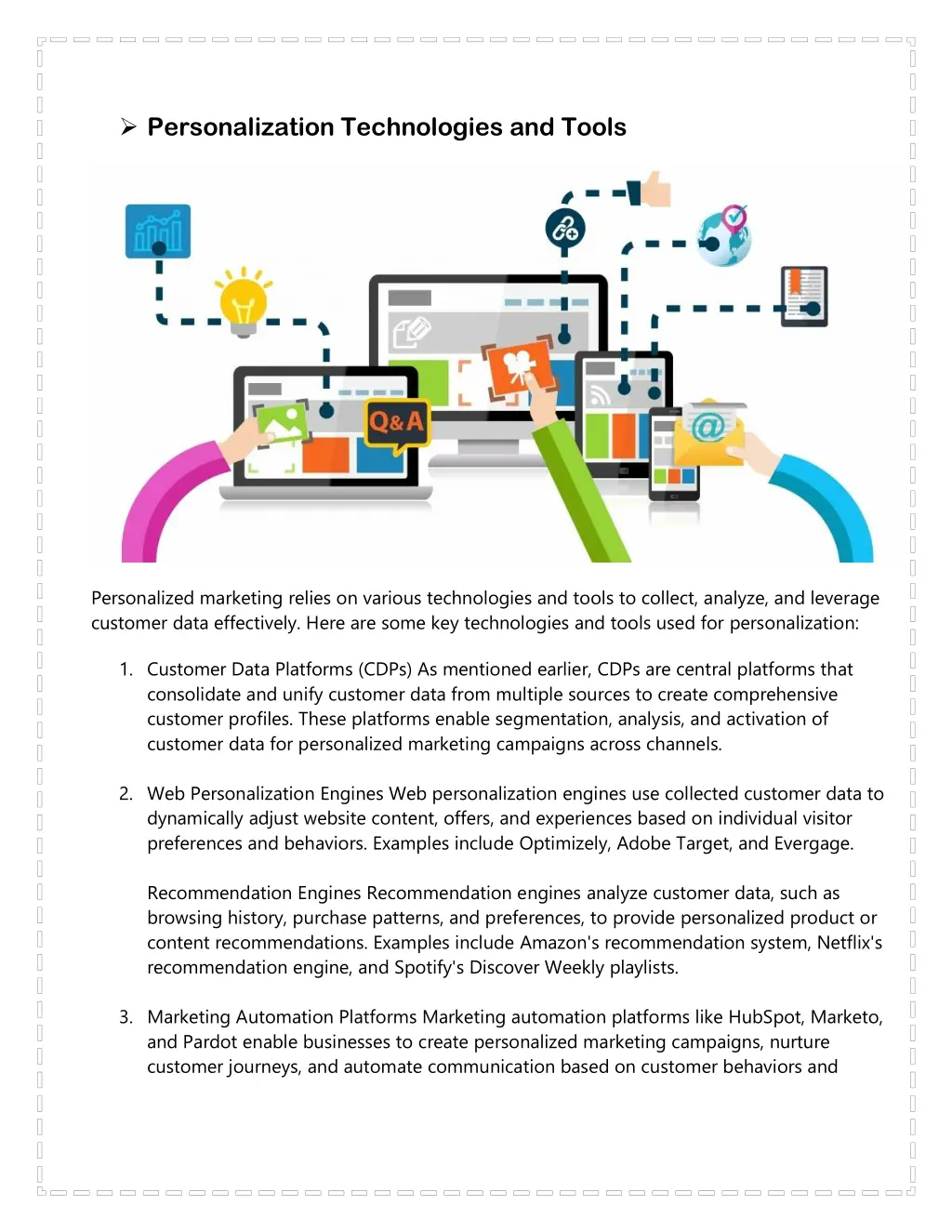 personalization technologies and tools