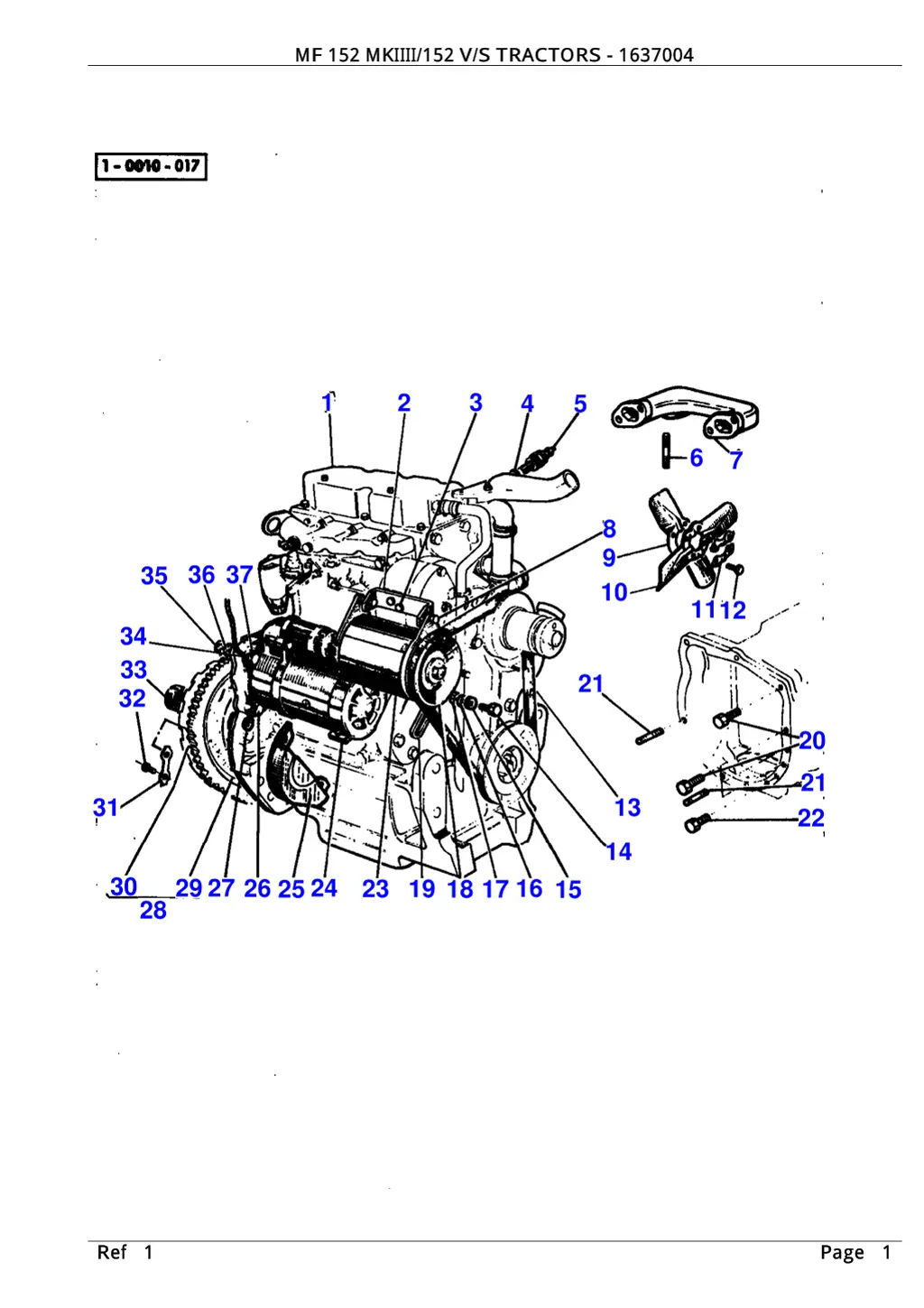 mf 152 mkiiii 152 v s tractors 1637004