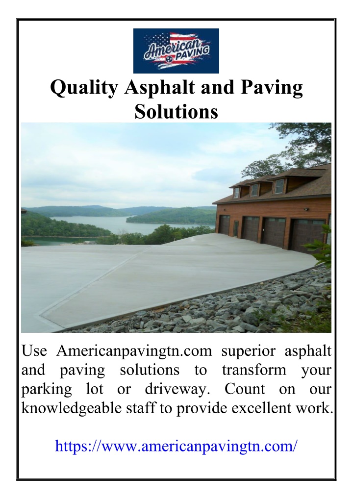 quality asphalt and paving solutions