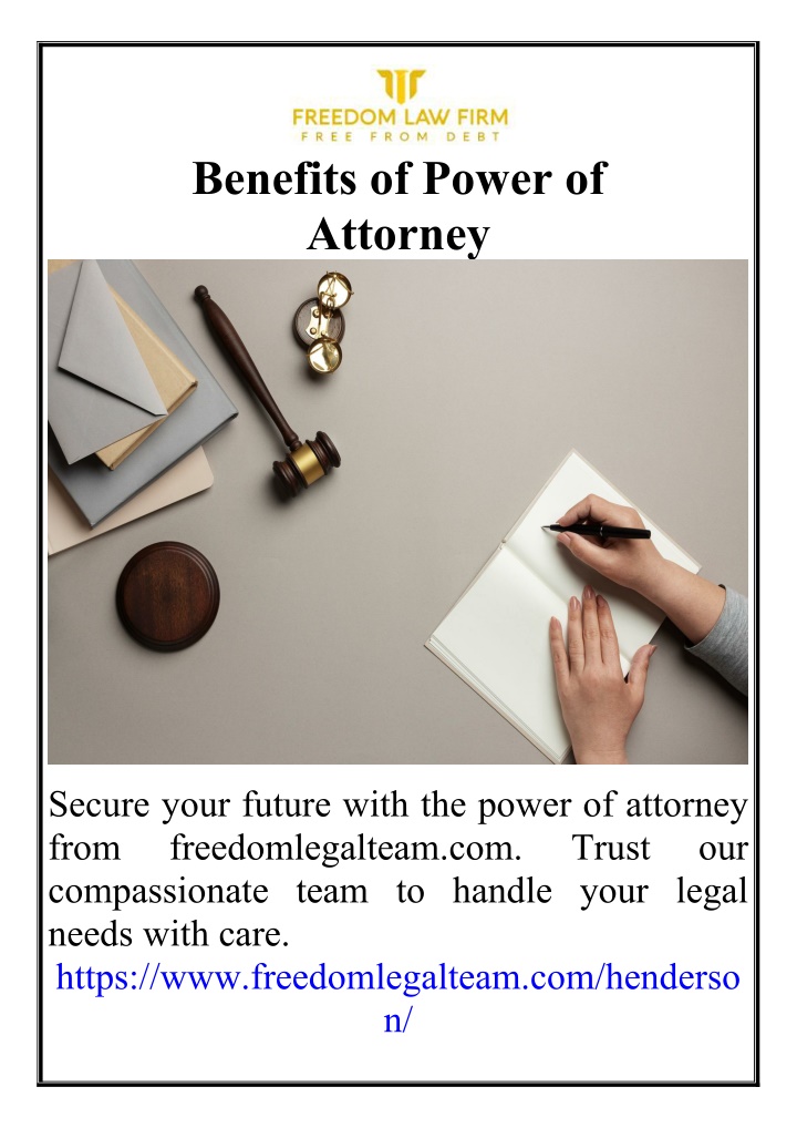 benefits of power of attorney