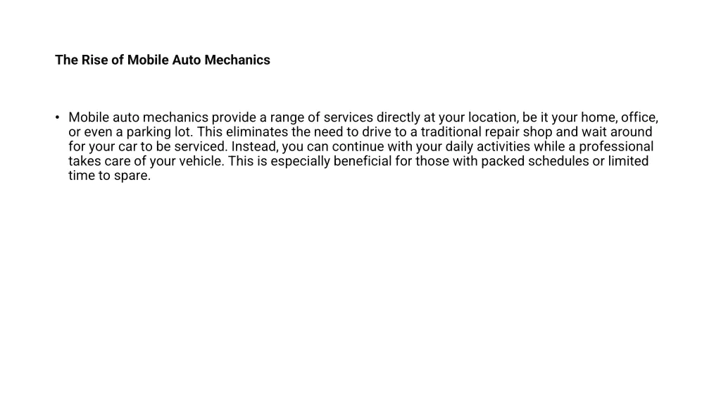 the rise of mobile auto mechanics
