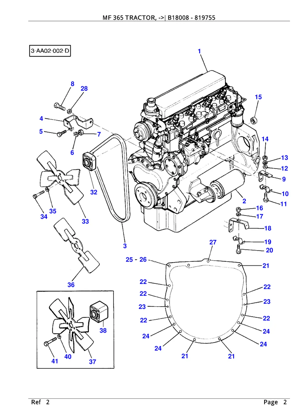 mf 365 tractor b18008 819755 mf 365 tractor