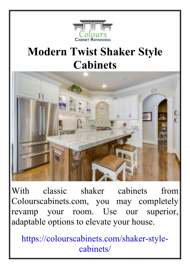 modern twist shaker style cabinets