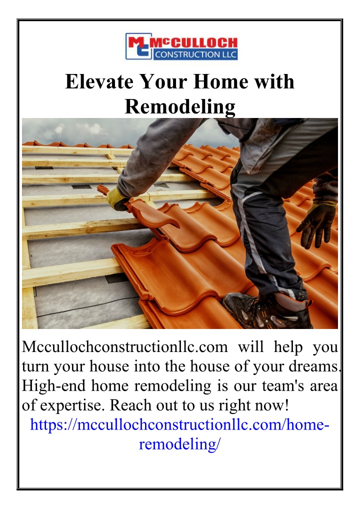 elevate your home with remodeling