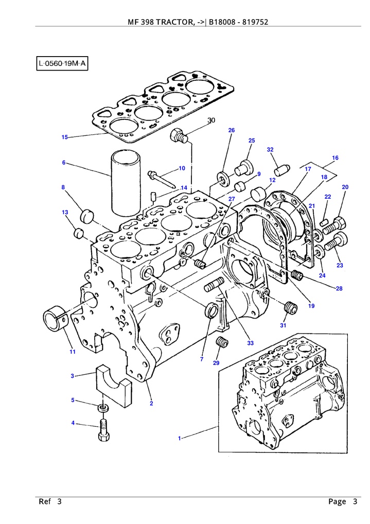 mf 398 tractor b18008 819752 mf 398 tractor