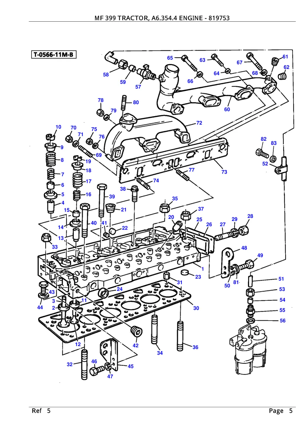 mf 399 tractor a6 354 4 engine 819753 4