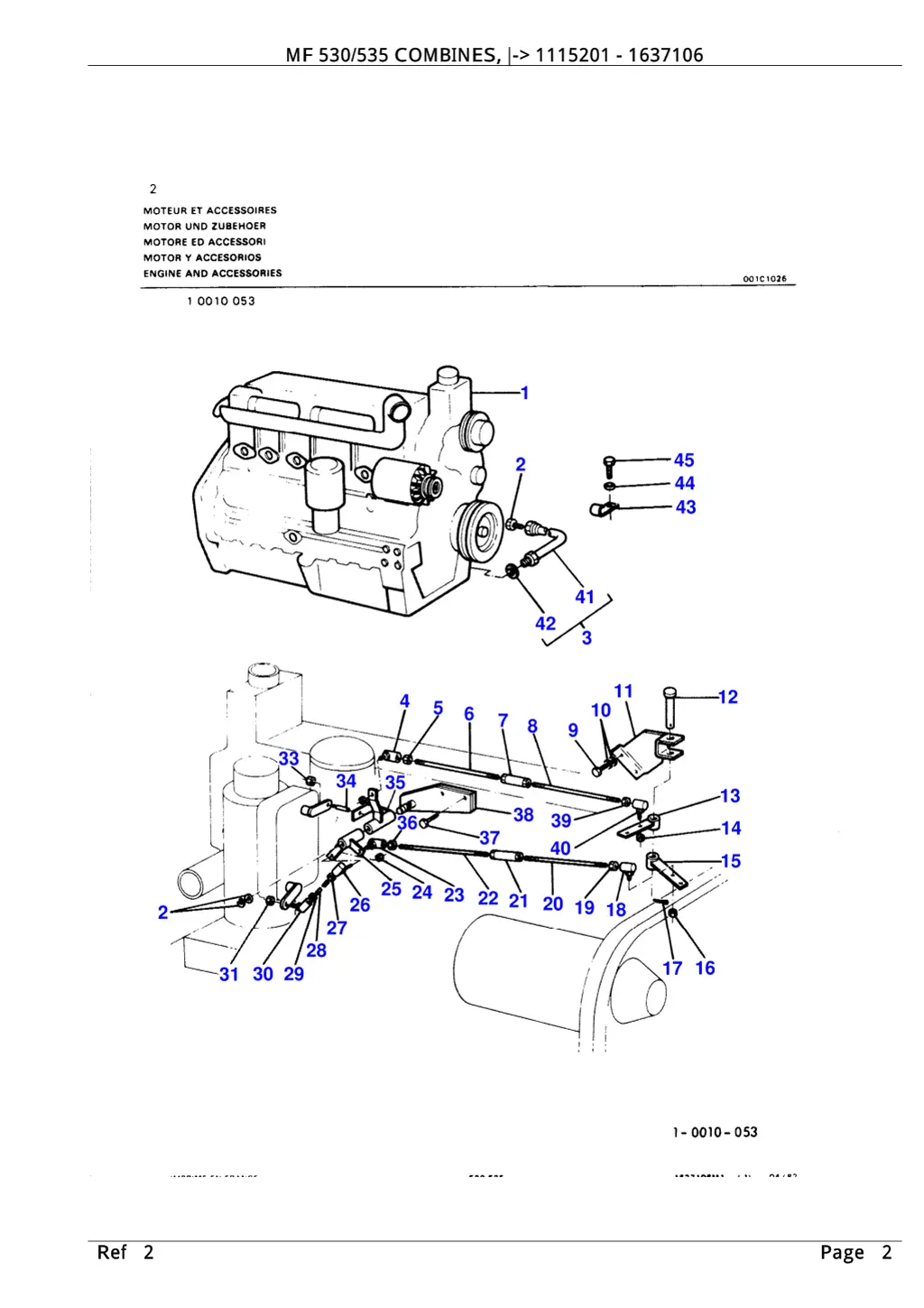 mf 530 535 combines 1115201 1637106