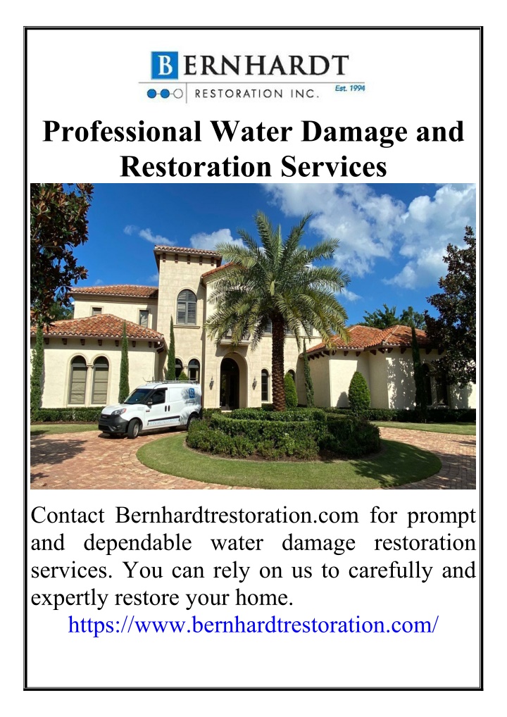 professional water damage and restoration services