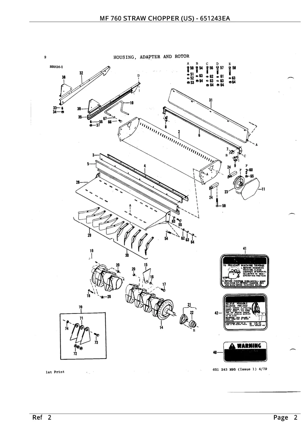 mf 760 straw chopper us 651243ea mf 760 straw