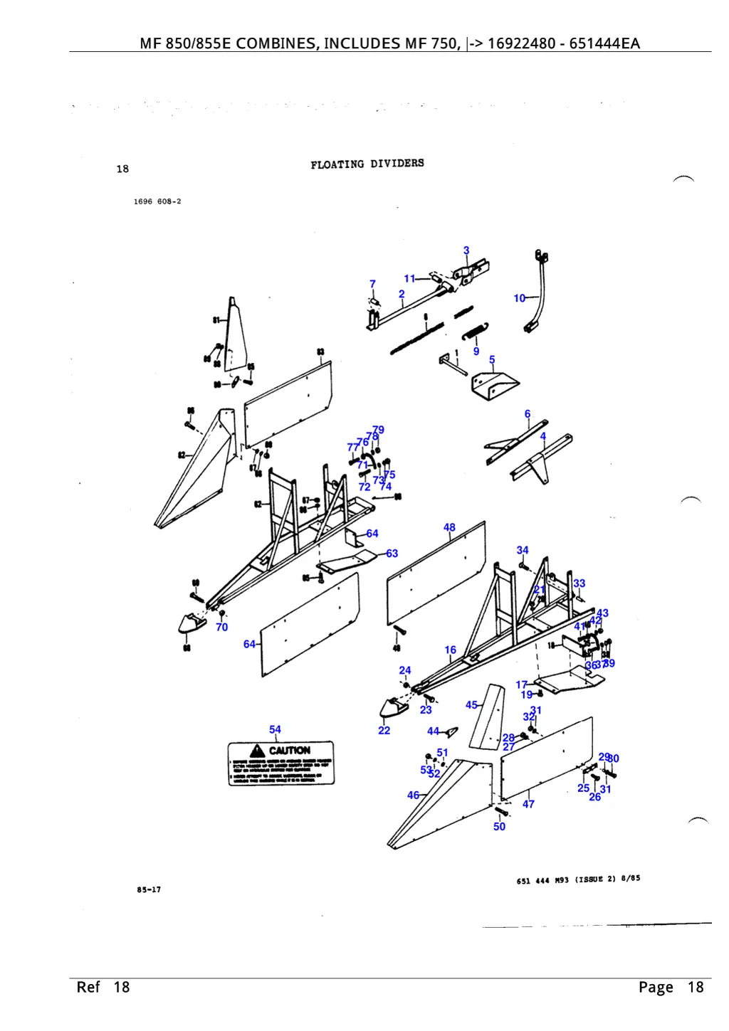 mf 850 855e combines includes mf 750 16922480 8