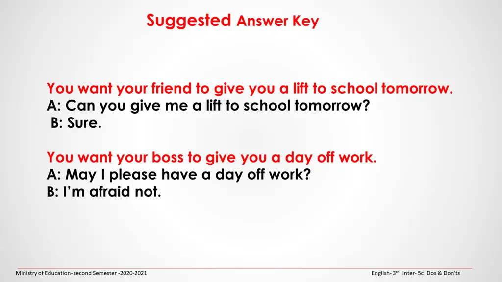 suggested answer key