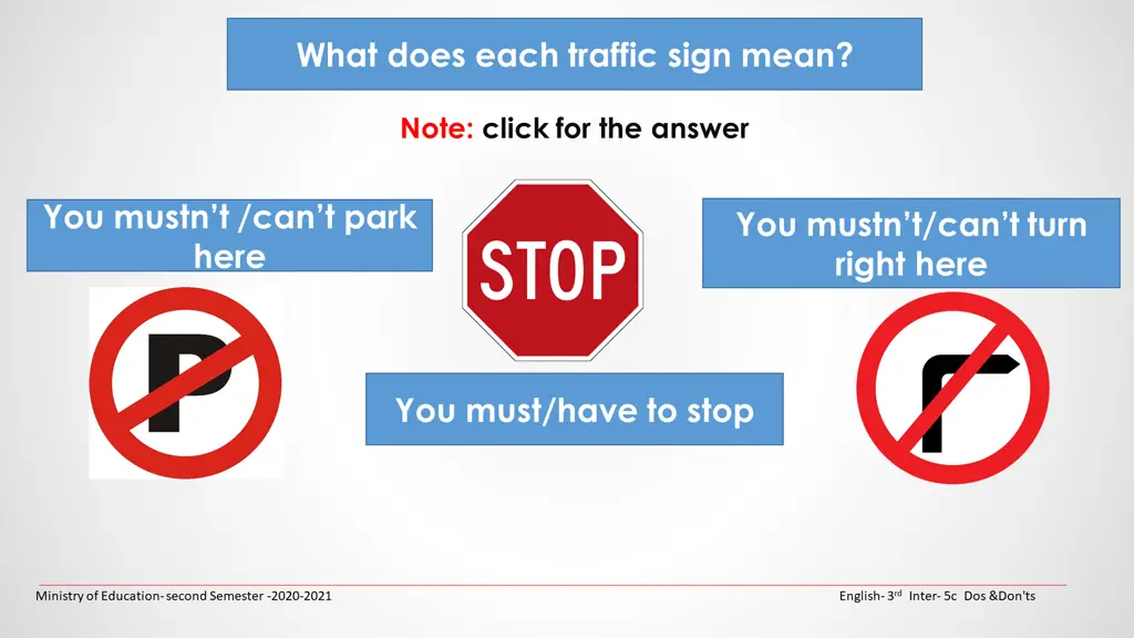 what does each traffic sign mean