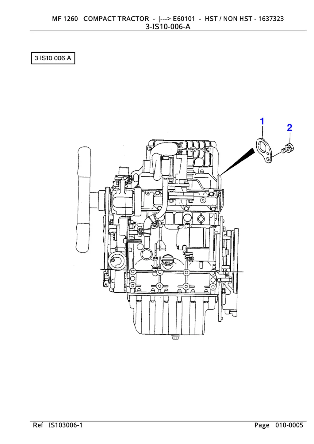 mf 1260 compact tractor e60101