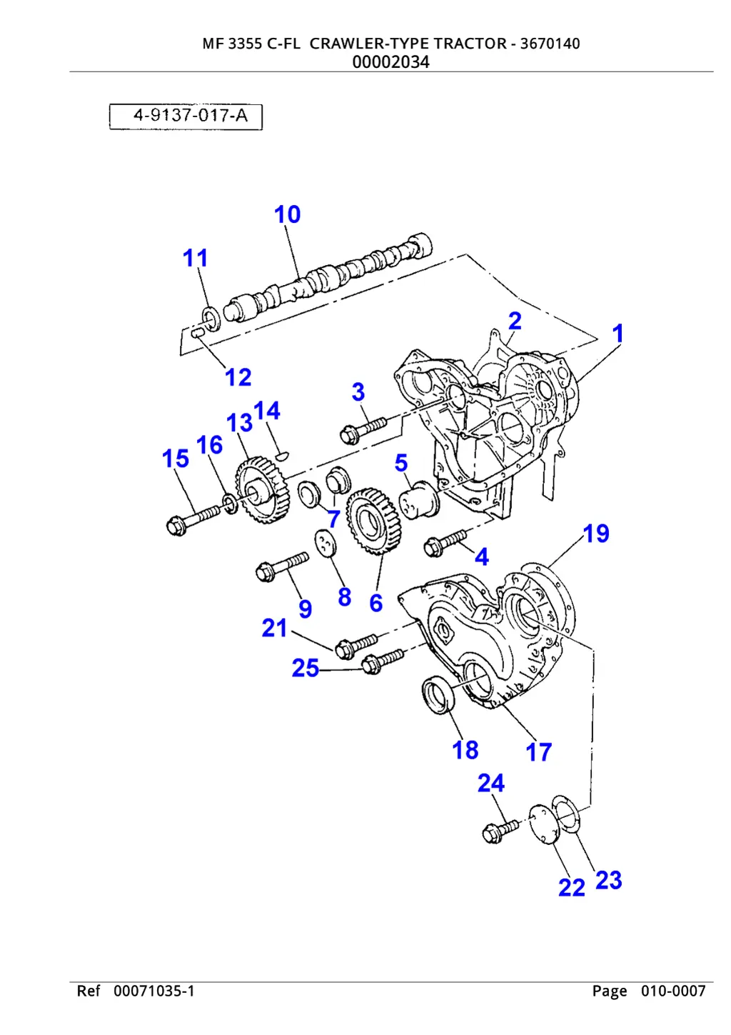 mf 3355 c fl crawler type tractor 3670140 mf 3355 6