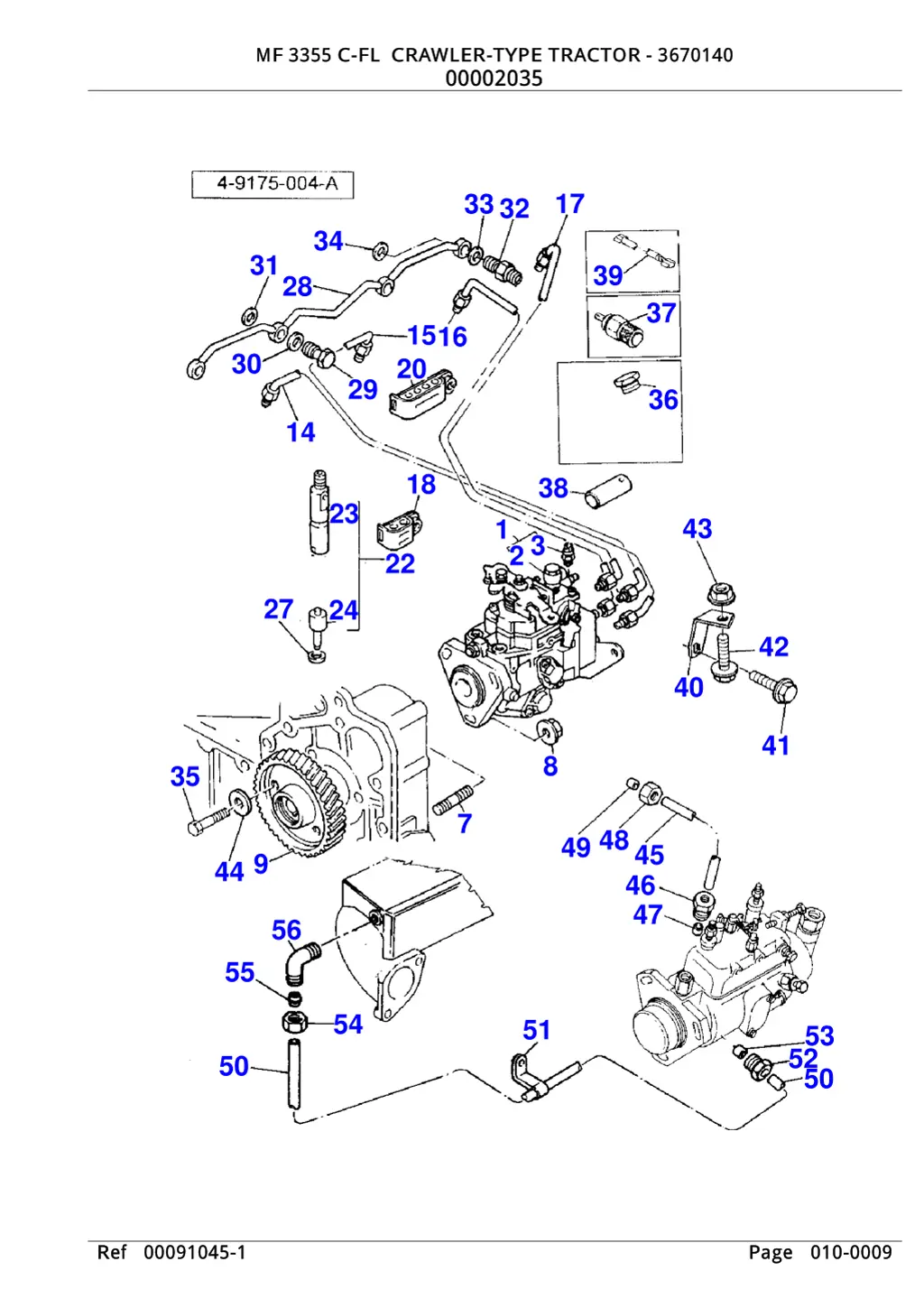 mf 3355 c fl crawler type tractor 3670140 mf 3355 8