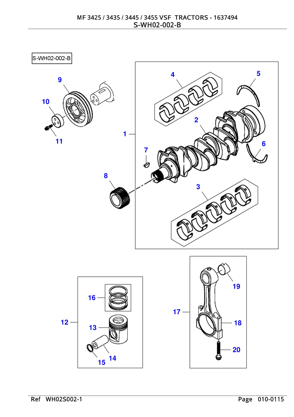 mf 3425 3435 3445 3455 vsf tractors 1637494 3