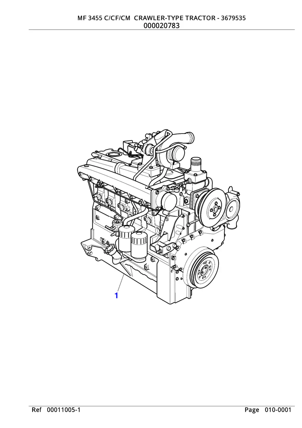 mf 3455 c cf cm crawler type tractor 3679535