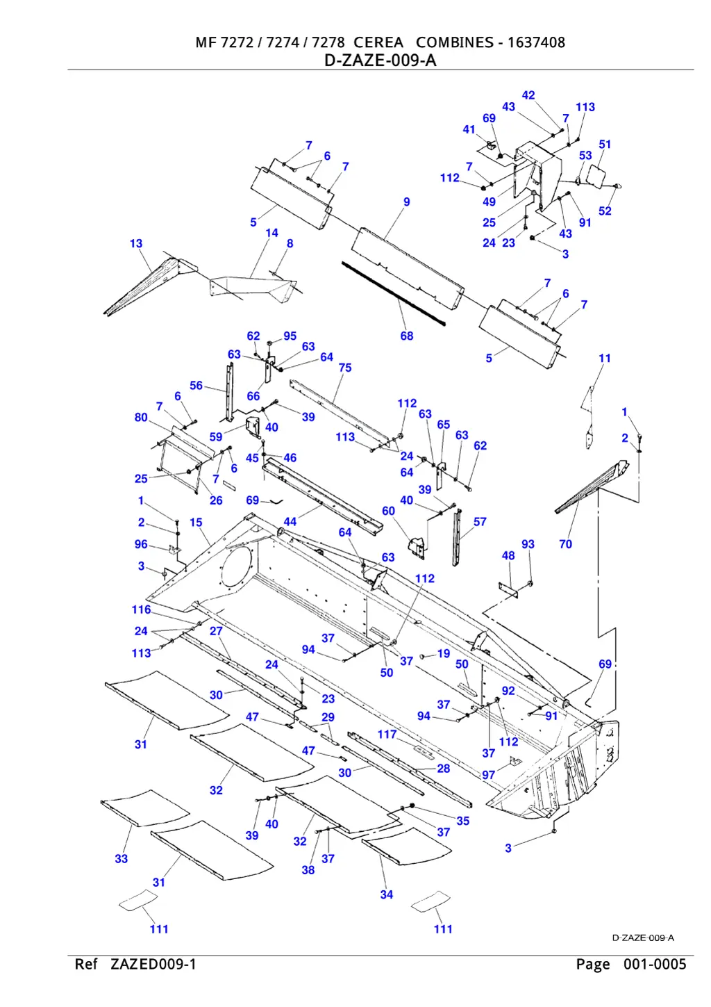 mf 7272 7274 7278 cerea combines 1637408 mf 7272 4