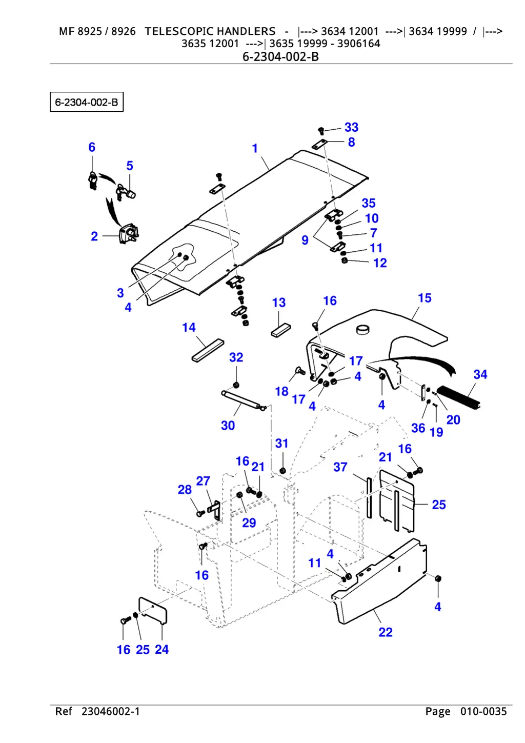 mf 8925 8926 telescopic handlers 3634 12001 3634 6