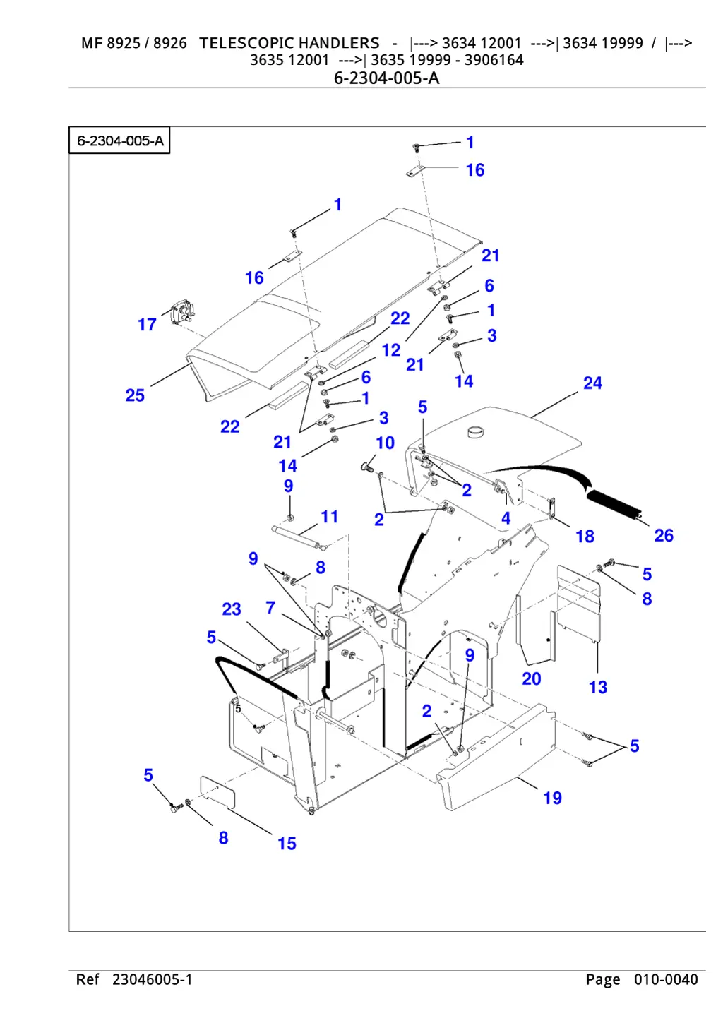 mf 8925 8926 telescopic handlers 3634 12001 3634 7