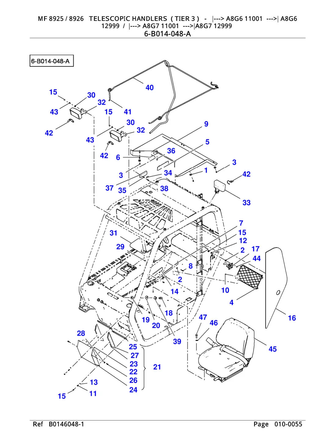 mf 8925 8926 telescopic handlers tier 3 a8g6 10