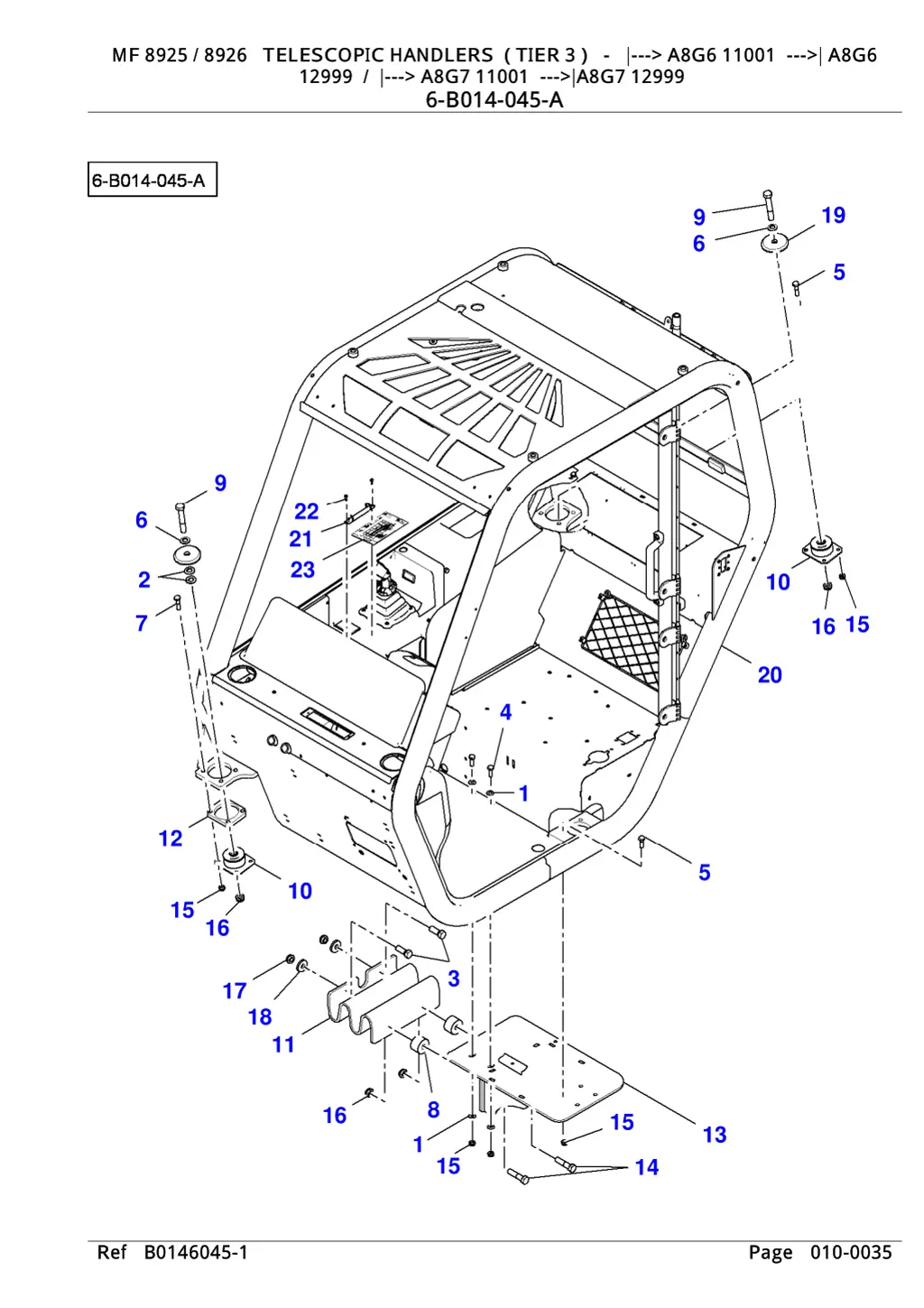 mf 8925 8926 telescopic handlers tier 3 a8g6 6