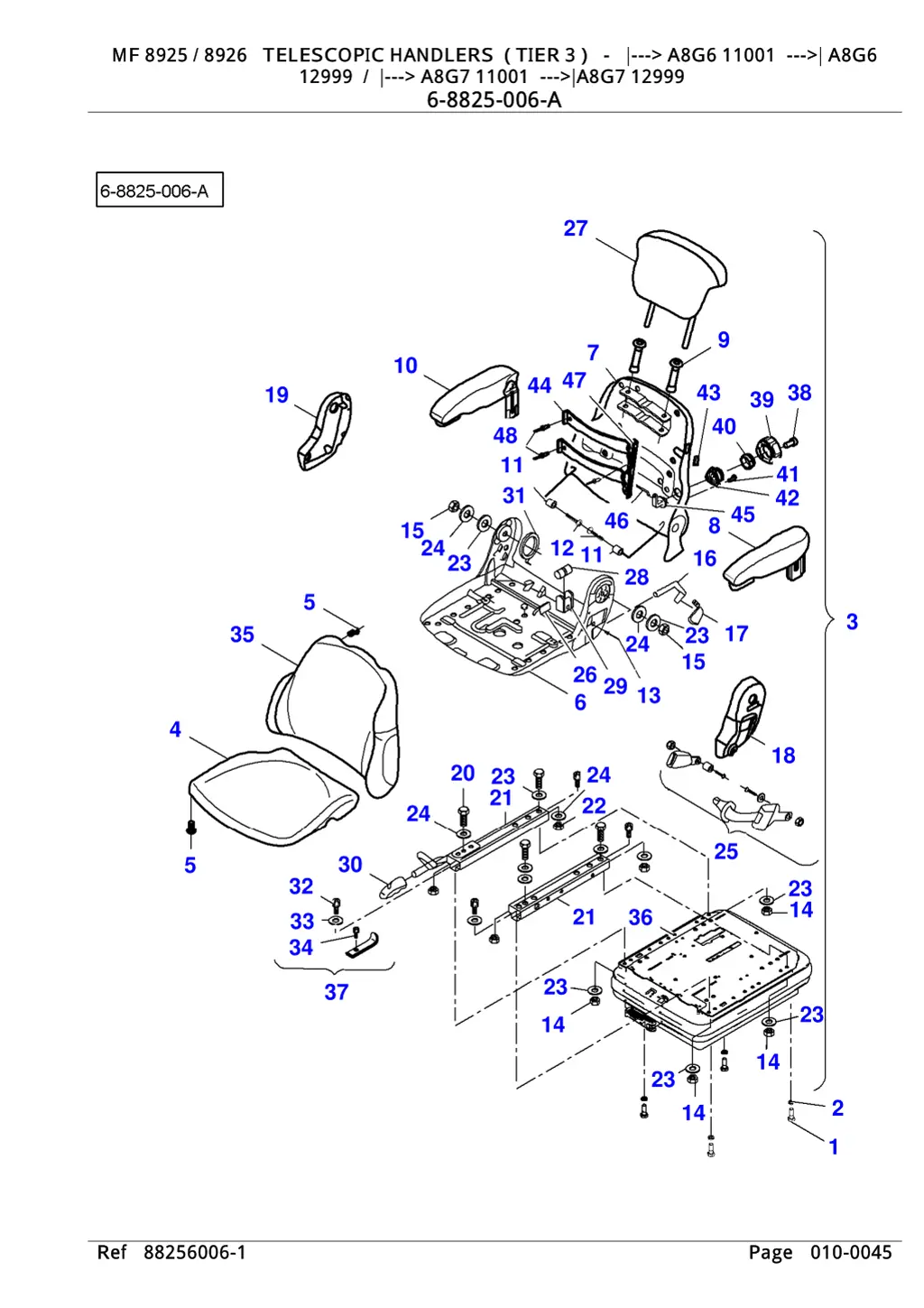 mf 8925 8926 telescopic handlers tier 3 a8g6 8