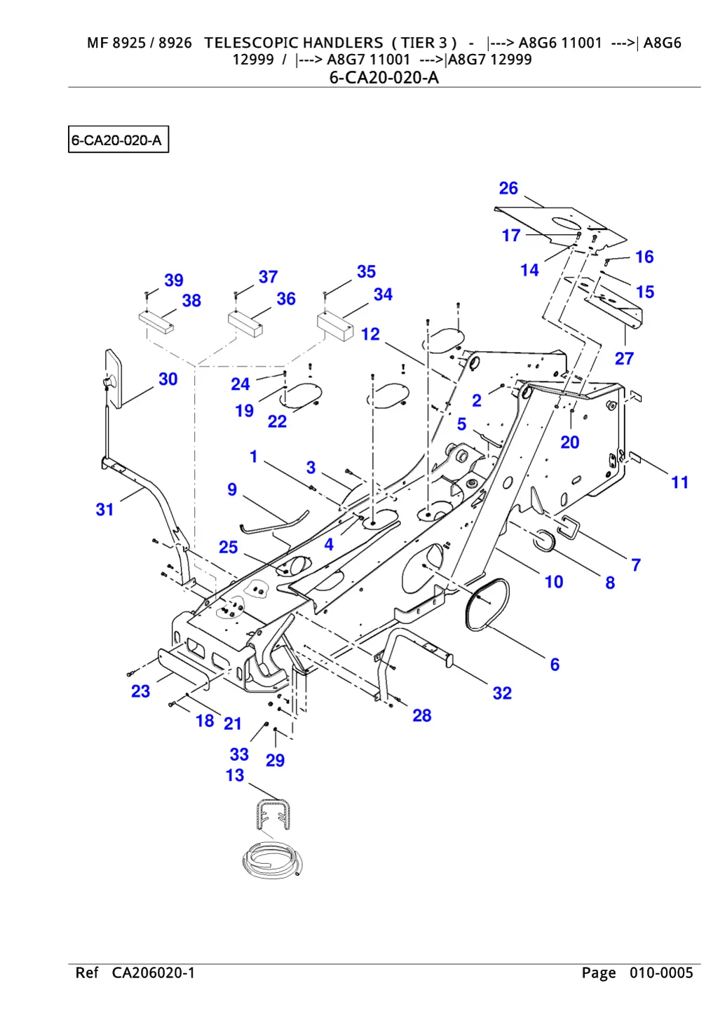 mf 8925 8926 telescopic handlers tier 3 a8g6