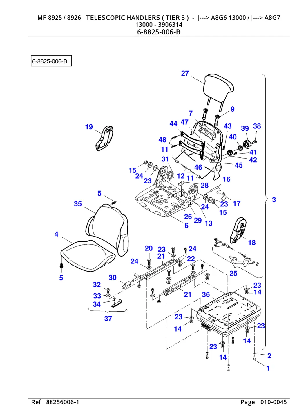 mf 8925 8926 telescopic handlers tier 3 a8g6 8