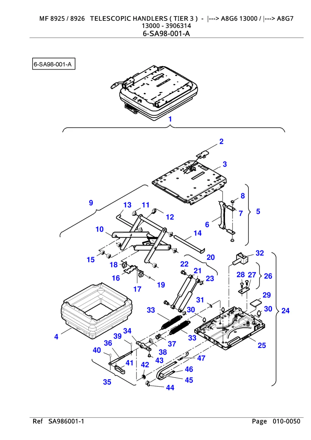 mf 8925 8926 telescopic handlers tier 3 a8g6 9