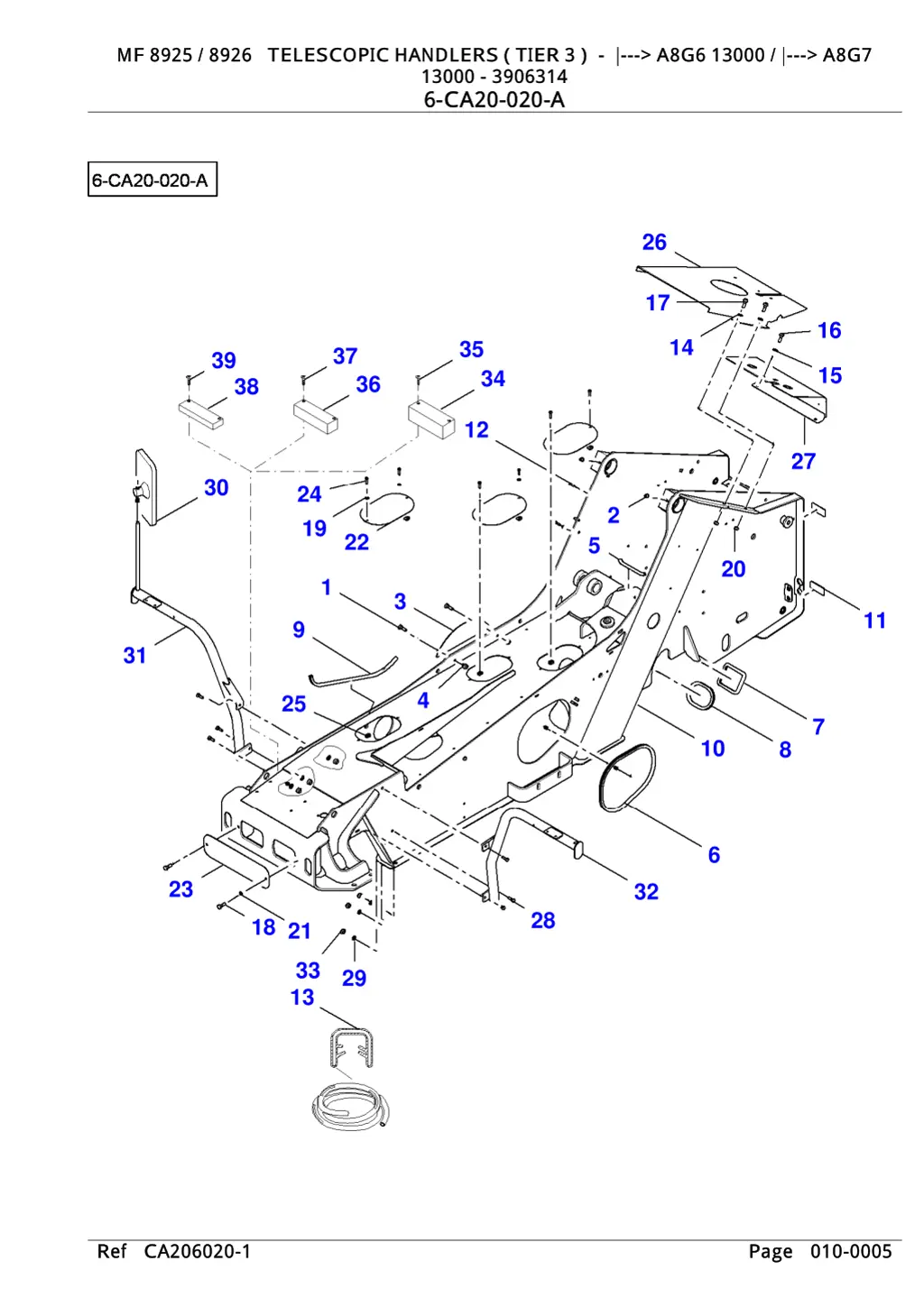 mf 8925 8926 telescopic handlers tier 3 a8g6