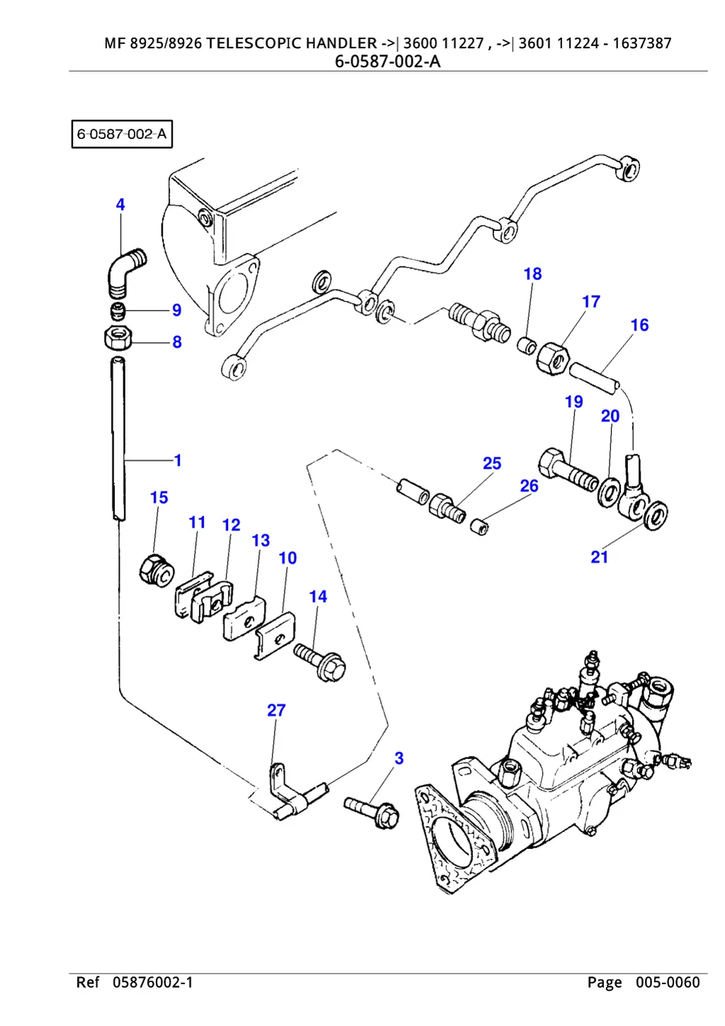 mf 8925 8926 telescopic handler 3600 11227 3601 11