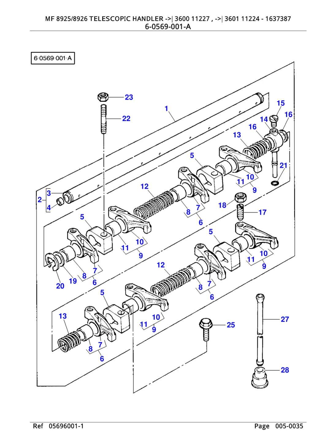 mf 8925 8926 telescopic handler 3600 11227 3601 6