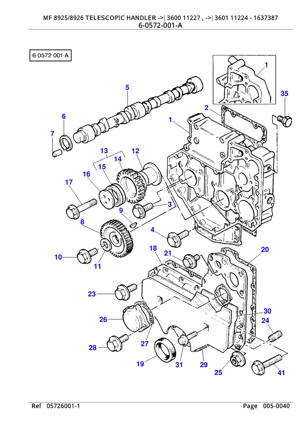 mf 8925 8926 telescopic handler 3600 11227 3601 7