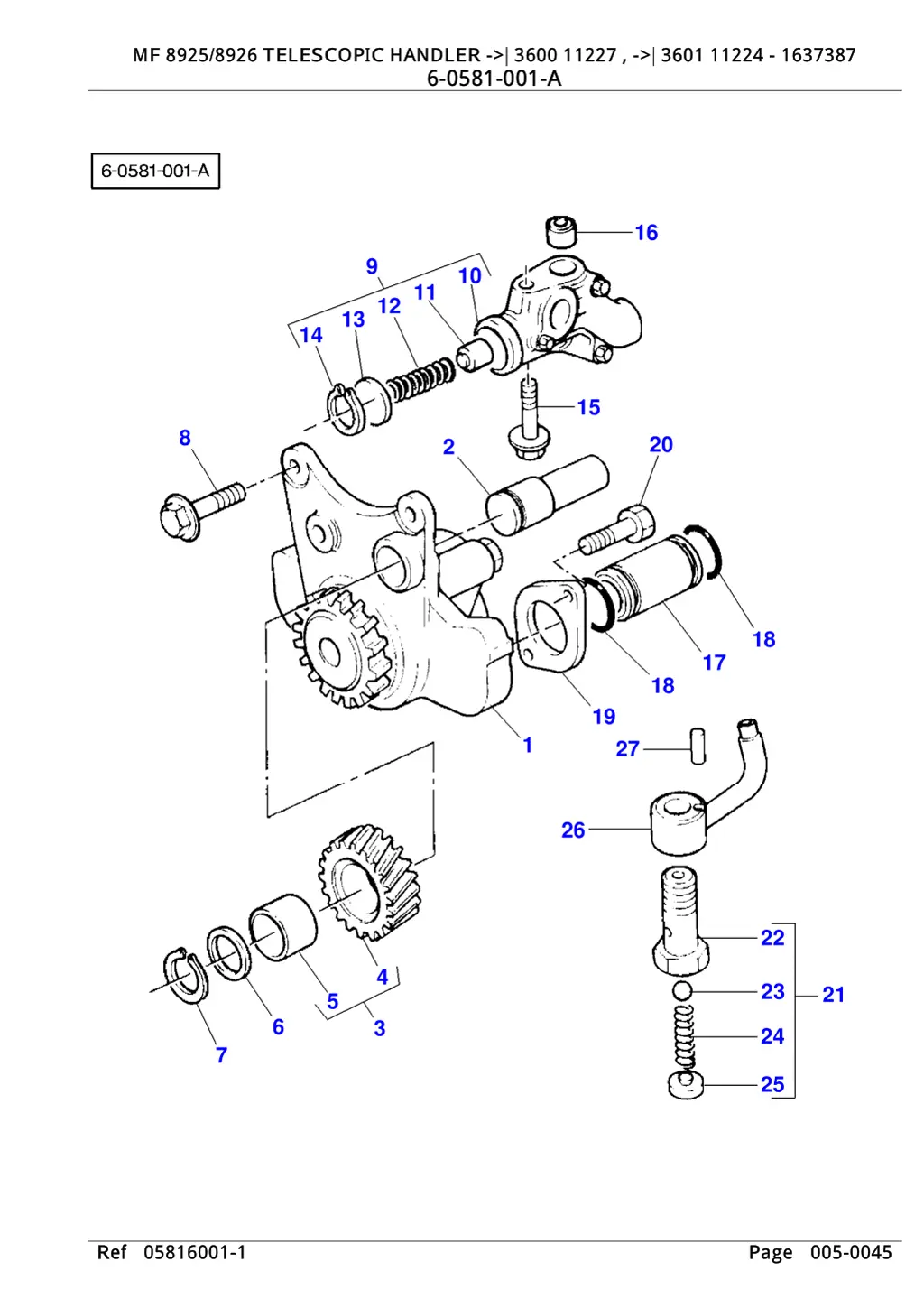 mf 8925 8926 telescopic handler 3600 11227 3601 8