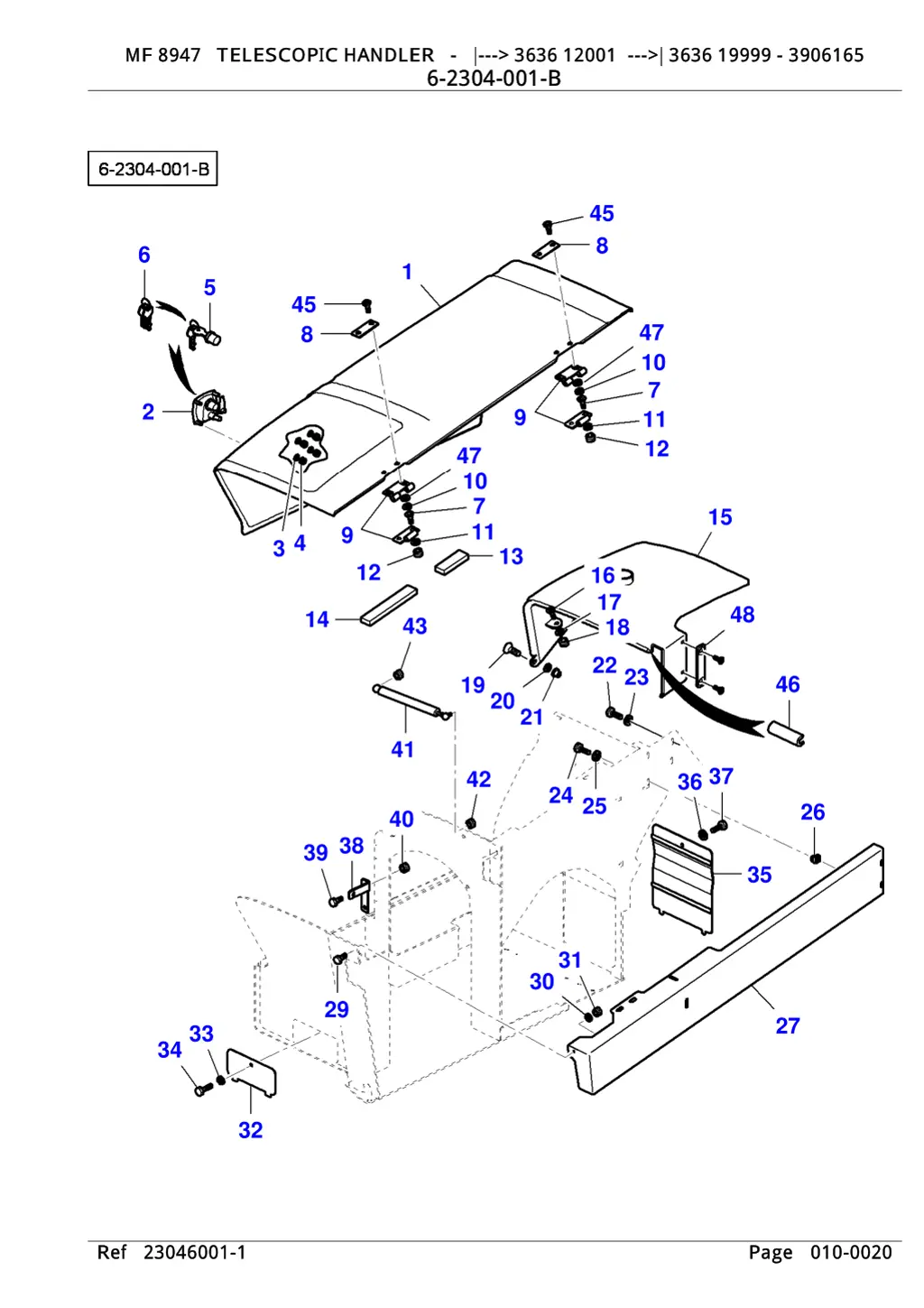 mf 8947 telescopic handler 3636 12001 3636 19999 3