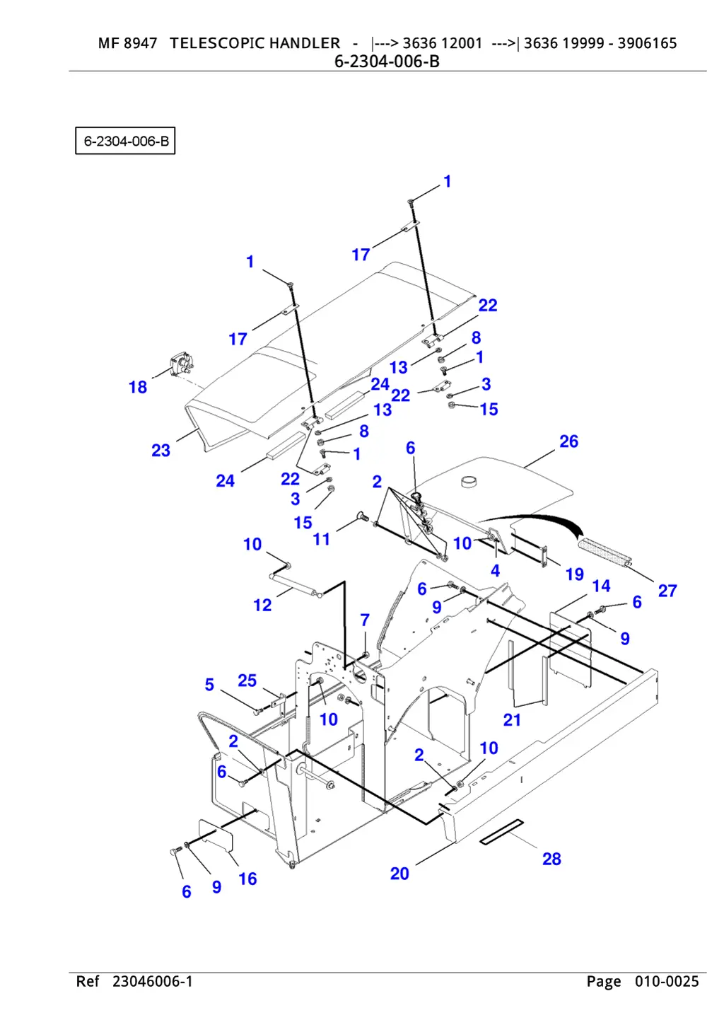 mf 8947 telescopic handler 3636 12001 3636 19999 4