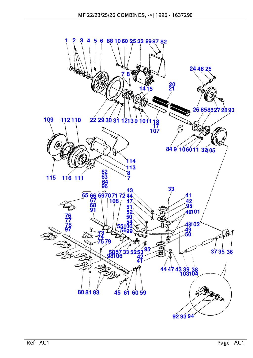 mf 22 23 25 26 combines 1996 1637290 2