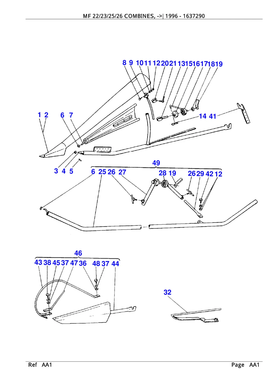 mf 22 23 25 26 combines 1996 1637290