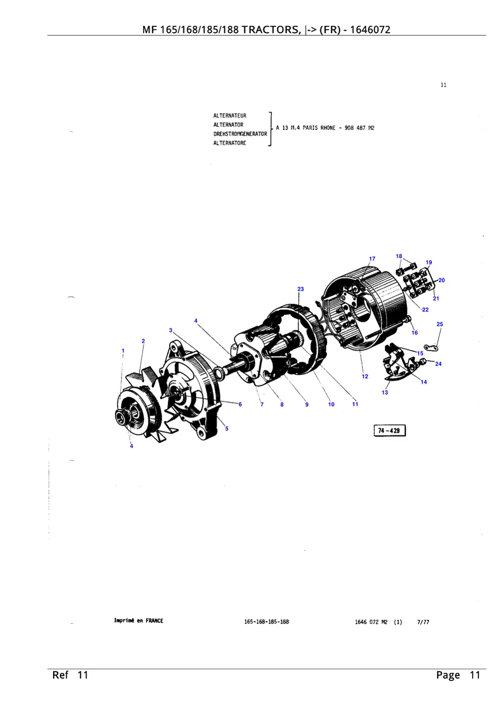 mf 165 168 185 188 tractors fr 1646072 2