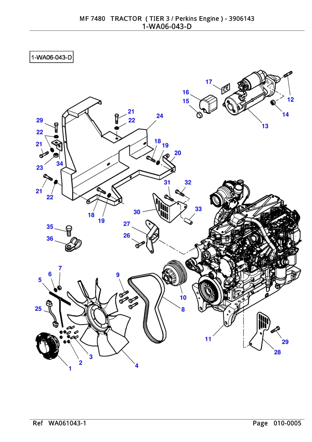 mf 7480 tractor tier 3 perkins engine 3906143