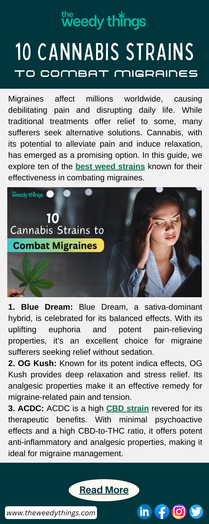 10 cannabis strains to combat migraines