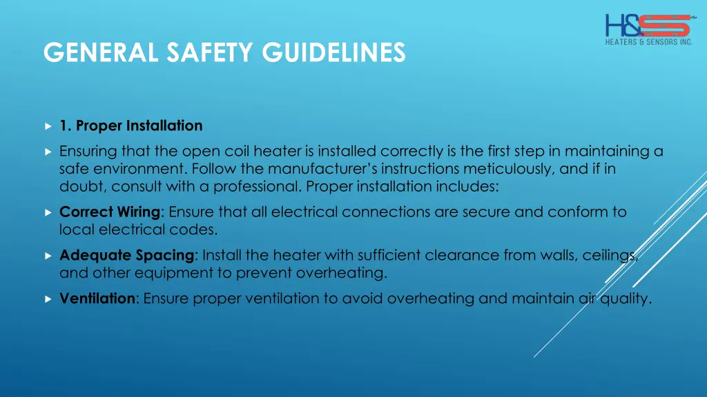 general safety guidelines