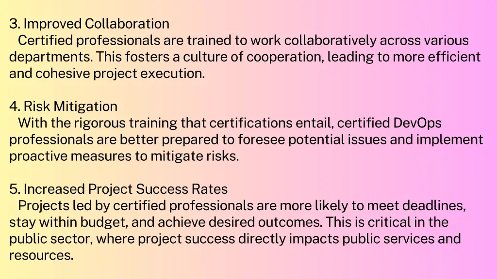 3 improved collaboration certified professionals