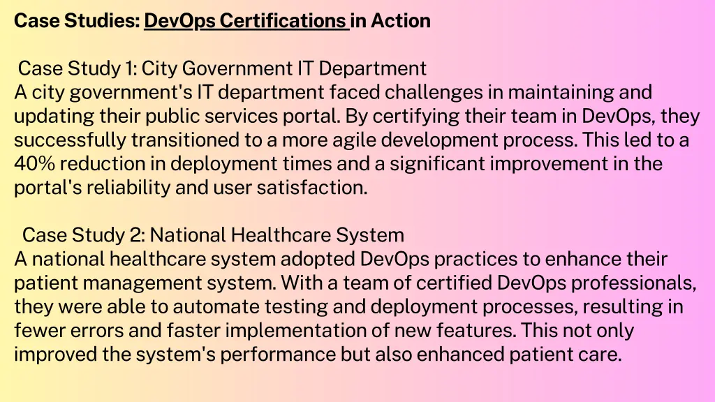 case studies devops certifications in action