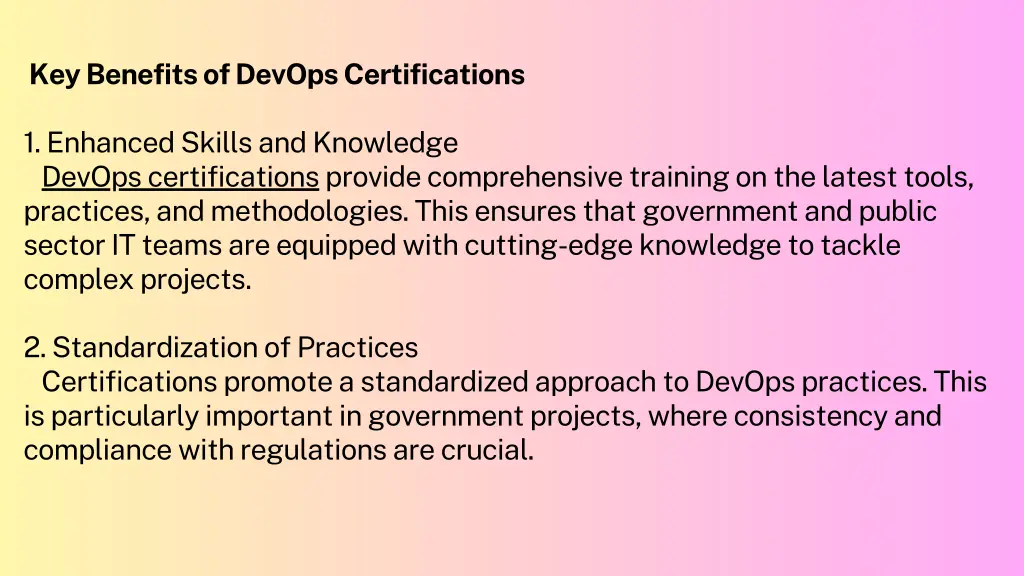 key benefits of devops certifications