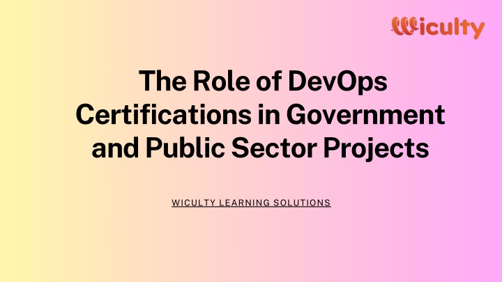 the role of devops certifications in government